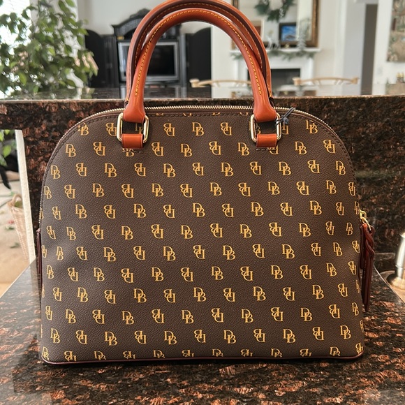 ✨NEW✨Dooney & Bourke GRETTA CARTER Satchel - BROWN TMORO - Picture 6 of 8